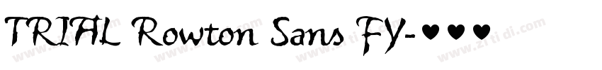 TRIAL Rowton Sans FY字体转换